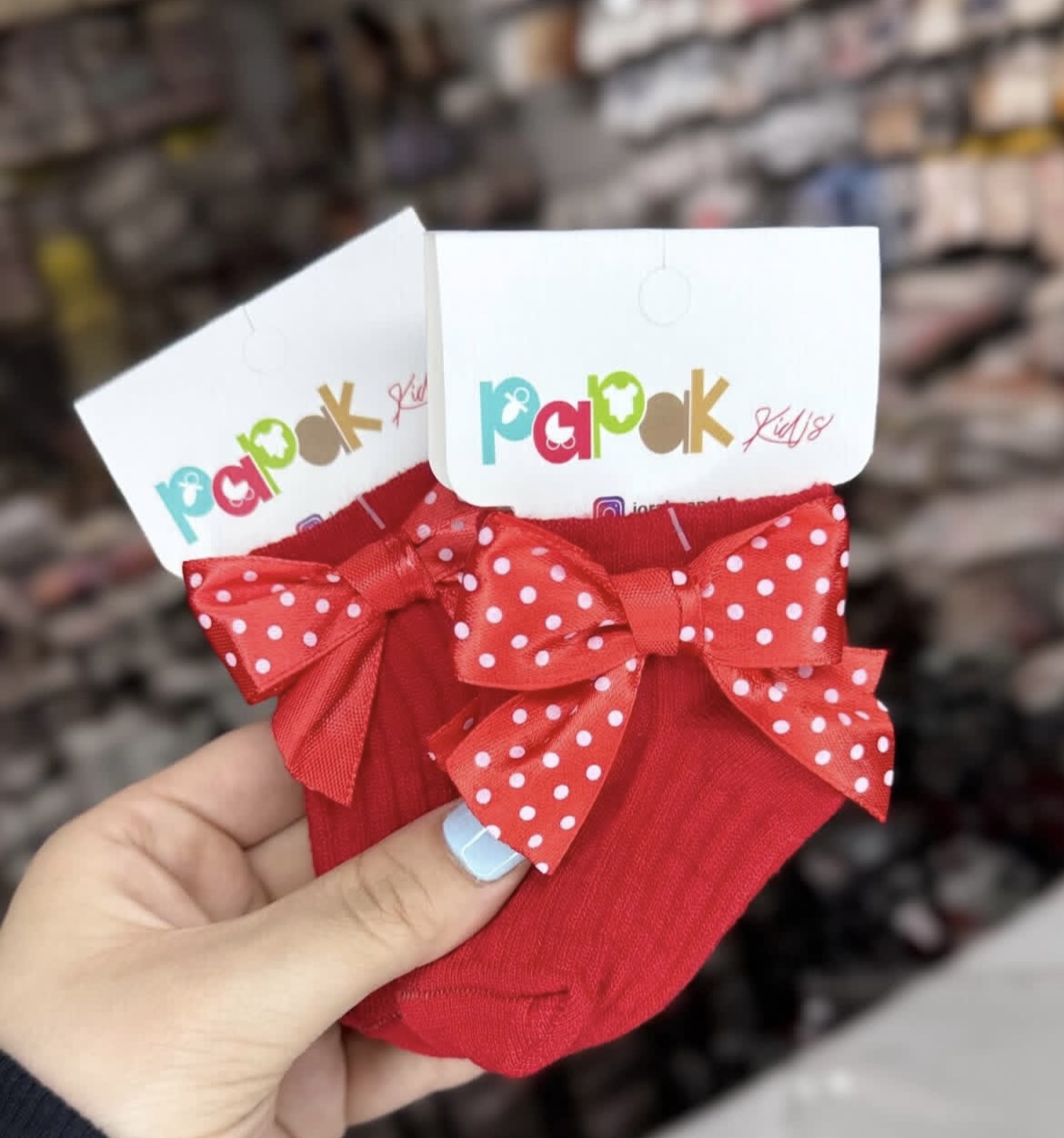 جوراب نوزادی ساق کوتاه پاپیونی